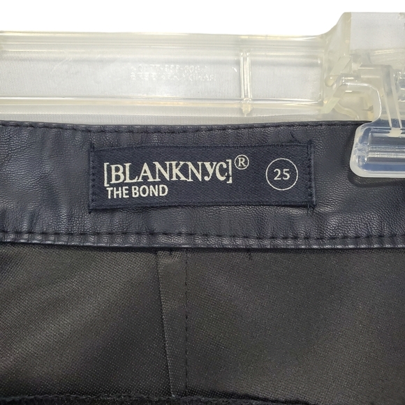 BlankNYC The Bond Black Vegan Leather / Faux Leather Skinny Pants Size 25 - Picture 6 of 15